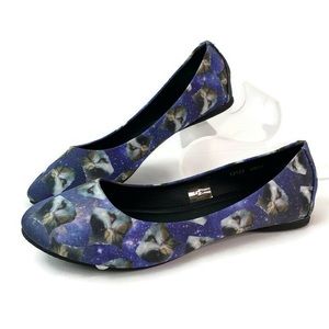 T.U.K | Shoes | Tuk Cat In Space Canvas Slip On Ballet Flats 1 | Poshmark